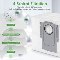 Set di 6 sacchetti filtro premium per aspirapolvere compatibili con Roborock S8/S7 MaxV/Q7 Max. Accessori aspirazione.