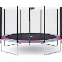 Trampoline rond 430 cm XXL – Filet de sécurité 1,80m – Tapis en PERMATRON renforcé – Ressorts coniques 140mm – Structure acier galvanisé – Kangui