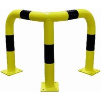 Barra angolare VISO gialla e nera - 600 x 600 x 600 mm - Ø76 mm - BARA6066NJ