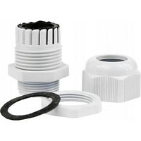 10 Stück Kabelverschraubungen einstellbare 4-8mm Kabeldurchführungen M16x1,5 IP68 wasserdicht Grau
