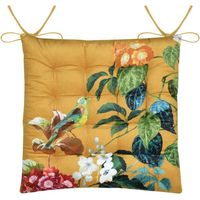 Coj铆n para silla EMMY 38x38 cm plantas de mostaza