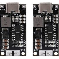 2X Module de Chargeur LiPo PolymèRe Li-Ion 2S Type-C à 8.4V pour 7.4V 11.1V 14.8V 18650 (2S 1A)