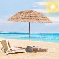 2,4 m Sonnenschirm, Strandschirm, Gartenschirm, Terrassenschirm, Sonnenschirm mit UPF 50+ Sonnenschutz
