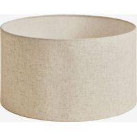 Sklum – Abat-jour cylindrique en lin Ø40 cm – Structure en fer – Tamisage doux de la lumière – Pour salon et chambre
