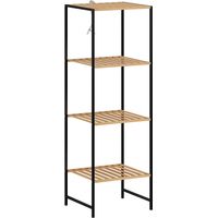 Standregal Badregal Bambus Küchenregal Haushaltsregal 4 Böden 36 x 33 x 110 cm
