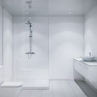 Multipanel Classic Natural White 2400mm x 598mm Hydro-Lock Tongue & Groove Bathroom Wall Panel