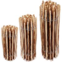 15m Staccionata 80cm di altezza I Distanza tra i picchetti 4-6 cm I Recinzione castagno di nocciolo I Bloccaggio naturale di funghi e insetti I Recinzione in legno resistente con doppio fil di ferro b