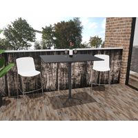Pied de table de bar pliable d'extérieur en aluminium Martina