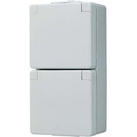 Jung Enchufe doble SCHUKO®, cableado, 16 A 250 V , bornes de tornillo, horizontal, IP 44, WG 600 622 WW