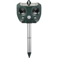 Répulsif Chat, Répulsif Animal à Ultrasons, Répulsif Animaux pour Jardin Cour, avec 5 Modes, Capteur de Mouvement IP44 étanche LED Forte Lumière Flash et Ultrasons