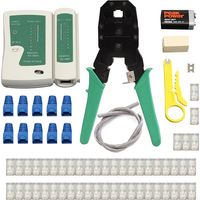 Crimping tool for network cables, RJ45 kit, crimping tool for network cables, RJ45 kit, with battery