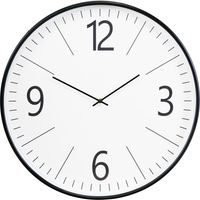 Orologio da parete Biel rotondo in vetro e plastica bianco e nero ø51 cm