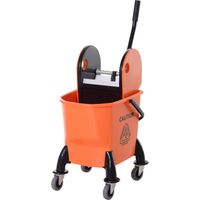 HOMCOM Carrello Pulizie Professionale Secchio 26L Strizzatore Rimovibile e Ruote