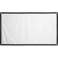 Écran de projection de films en extérieur, écran de projection mural pliable haute définition, supporte la projection recto verso, tissu en fibre de polyester 16:9.
