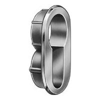 Entrée ovale clé i zamac - Hauteur : 41 mm - Décor : Nickelé - Largeur : 25 mm - JUNIE
