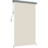 Tenda a Rullo Avvolgibile Anti-UV Poliestere con Cassetta Alluminio e Manovella, 250x160 cm, Bianco Crema