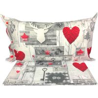 Housse de couette tyrolienne TIROLO PATCHWORK avec TIRPTCH FURNITURE CUSHION Cm. 155X200