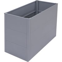 Hochbeet HHG-460, Metallhochbeet Gemüse-/Pflanzbeet Blumenkasten Pflanzkübel Garten Stahl 77x100x50cm grau