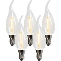 QAZQA Set de 5 bombillas LED filamento vela E14 BXS35 1W 100LM