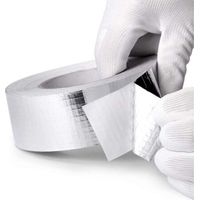 4.8CM wide 20M long, glass fibre aluminium foil tape Thickened flame retardant, high temperature resistant, waterproof, sunlight resistant and tear resistant insulation aluminium foil tape Tin foi