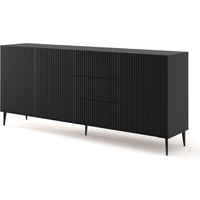 BIM FORNITURE mobile tv soggiorno RAVENNA cm 200x42x87H Schwarz matt