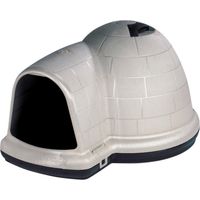 Niche igloo pour chien taille L – Isolation optimale contre le froid et la chaleur – Clapet d'aération réglable – Montage simplifié en 4 clips – Dogloo