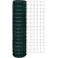Vidaxl – Clôture euro en acier 10 x 1,5 m – Grillage rigide vert – Revêtement PVC anti-rouille – Protection pour volaille et chiots