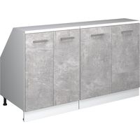 Ensembles de meuble de rangement sous pente Rion, Béton, 140cm Lot de 2 caissons 60 cm de profondeur, Vicco