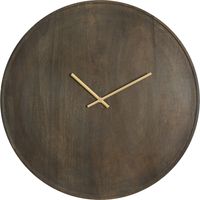 Horloge Light & Living VETI en bois de mangue marron foncé avec