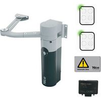 Nice – Kit de motorisation de portail battant 1,8 m – WALKY1024BDKCE – 24V avec moteur irréversible et bras articulé – Installation extérieure