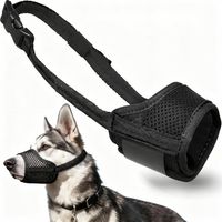 Dog Mesh Muzzle for Medium/Large Breed Dogs - Breathable Soft Mesh, Adjustable No-Bite Muzzle Cover for Greyhound, Labrador, Springer Spaniel Dogs to Prevent Biting, Chewing, Barking