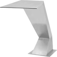 Vidaxl – Fontaine de jardin en acier inoxydable 64x30x52 cm – Finition argentée – Résistante à l'eau chlorée – Flux d'eau constant