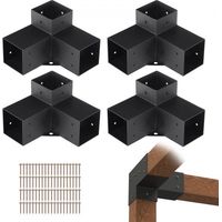 Kit Supports de Pergola 4x4 po 10x10 cm Support de Poteau Bois