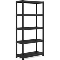 KIS Étagere de rangement Plus 90 / 40 / 5 - 90 x 40 x 182 cm - Noir