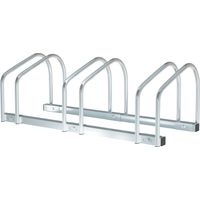 Rastrelliera Portabiciclette Parcheggio per 3 Biciclette Tubi d'acciaio
