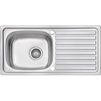 JASSFERRY Küchenspüle 1 Becken Einsatz, 860 x 435 mm Umkehrbarem Abtropffläche Waschbecken aus Edelstahl Einbau mit Abfallsieb