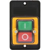 Commutateur à Bouton Poussoir, AC220V / 380V 10A Bouton Poussoir Étanche Interrupteur Sécurité Interrupteur à Bouton-Poussoir ON/OFF pour Machines Textiles d'Équipement Mécanique