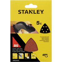 5 Hojas de lija.Grano 80. STY-STA32432-XJ