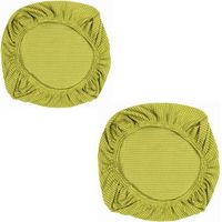 jaune-2 PCS Housse Tabouret Rond Housses de Tabouret Universel Housse Assise Chaise Housse