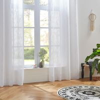 Sandgestrahlter gewebter Vorhang Alton 140 x 240 cm Atmosphera - Weiß