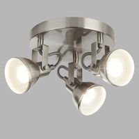 Searchlight Focus - Faretto Orientabile 3 Luci Argento Satinato, GU10
