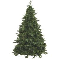 Albero di natale abete folto verde in PVC con struttura ad incastro e base in metallo Courmayeur Deluxe