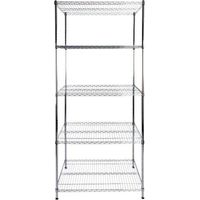 Étagère Meuble de rangement Himalaya Chromé 4 Étages 200 x 90 x 45 cm Charge Max : 750 kg