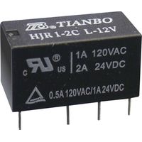 Tianbo Electronics HJR1-2C-L-24VDC Relais pour circuits imprimés 24 V/DC 2 A 2 inverseurs (RT) 1 pc(