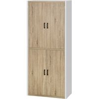 Dispensa Cucina MDF Legno 4 Portes 4 Ripiani Regolabili 80x40x182 cm