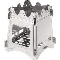Poêle à bois pliable compact Lixada pour pique-nique de cuisine de camping en plein air, S