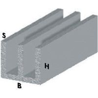 PROFILO ARGENTO H.100 CM CANALINO UU 16X12X1 MM- ARCANSAS- 5,0 pz