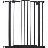 Pawhut – Barrière de sécurité pour chien – Largeur ajustable 74-80 cm – Système de double verrouillage – Cadre métallique sans plomb – Couleur noir