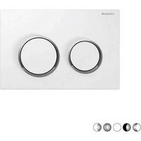 PLACCA DI COMANDO 2 TASTI OMEGA 20 Misura: Cromo Anelli Cromo satinato