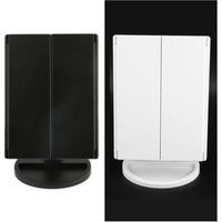 Specchio Da Trucco Illuminato 22 Led Portatile 4 Specchi Make Up 1x 2x 3x 180° -